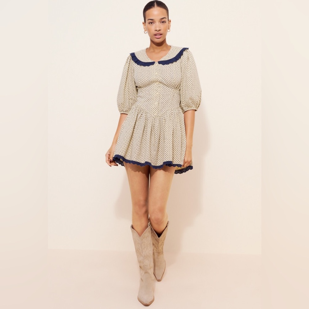 ✨SOLD✨ Free People Need To Know cream mini dress